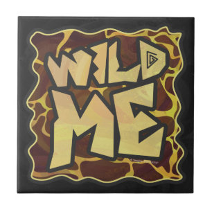 Carreau En Céramique Giraffe Brown et jaune