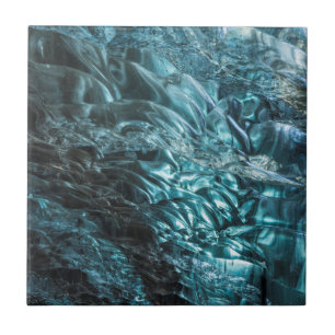 Carreau En Céramique Glace bleue d'une grotte de glace, Islande