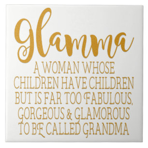 Carreau En Céramique Glamma - grand-maman fabuleuse