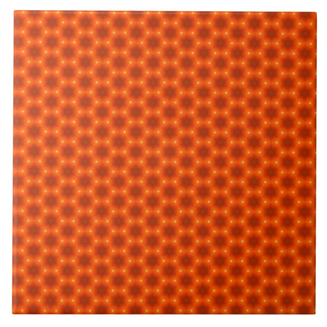 Carreau En Céramique Golden Orange Honeycomb Hexagon Motif (Devant)