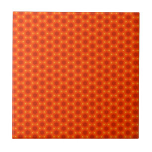Carreau En Céramique Golden Orange Honeycomb Hexagon Motif