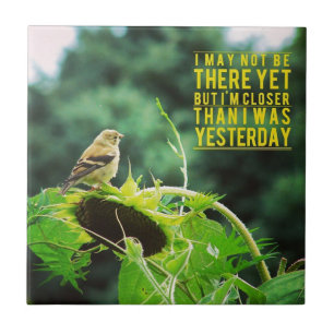 Carreau En Céramique Goldfinch Plus Près Que J'Étais Hier Positivité