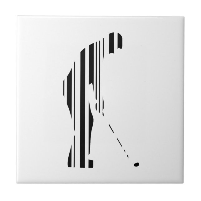 Carreau En Céramique GOLF BAR CODE Golfer Golfing Sports Motif Design (Devant)