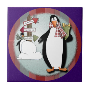 Carreau En Céramique Goofy Pingouins Tile Trivet