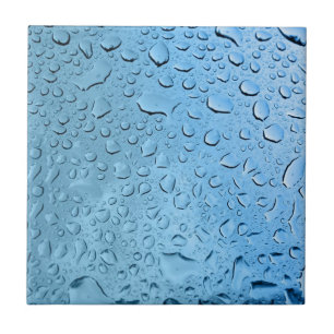 Carreau En Céramique Gouttelettes d'eau bleue