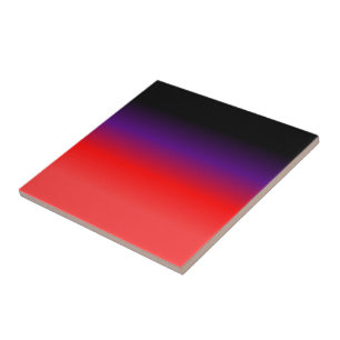 Carreau En Céramique Gradient noir, pourpre et rouge