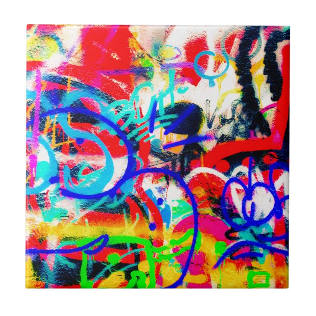 Carreau En Céramique Graffiti fou (Devant)