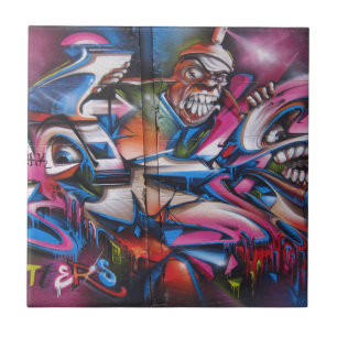 Carreau En Céramique Graffiti urbain de Gangster