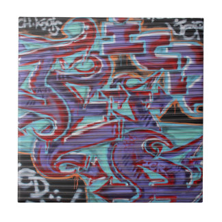 Carreau En Céramique Graffiti violet sur Shutter
