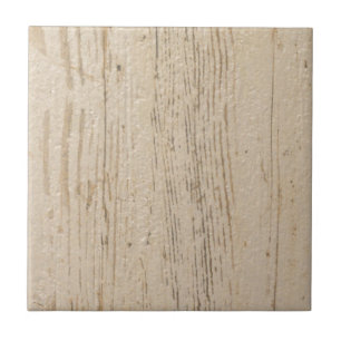Carreau En Céramique Grains de bois texturés blancs blanchis