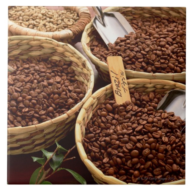 Carreau En Céramique Grains de café (Devant)