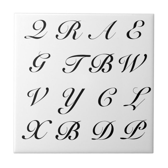 Carreau En Céramique Grattez les lettres (Devant)