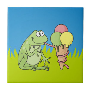 Carreau En Céramique Grenouille à crème glacée