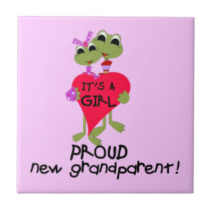Carreau En Céramique Grenouille Fière grand-parent des cadeaux de fille