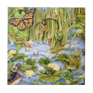 Carreau En Céramique Grenouille rectangulaire
