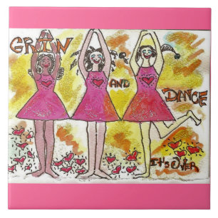 Carreau En Céramique Grimace et danse, il est terminé