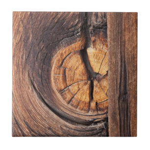 Carreau En Céramique Gros plan d'un nœud de bois, Californie