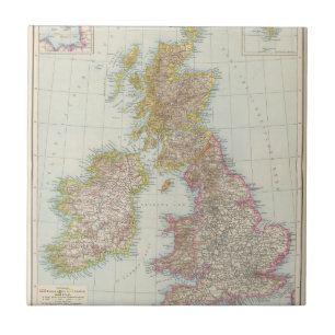 Carreau En Céramique Grossbritannien, Irland - carte du R-U, Irlande