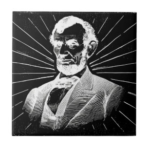 Carreau En Céramique grunge abraham lincoln