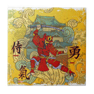 Carreau En Céramique Guerrier samouraï