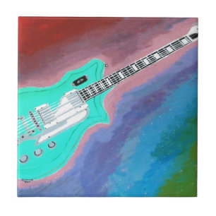 Carreau En Céramique Guitare verte