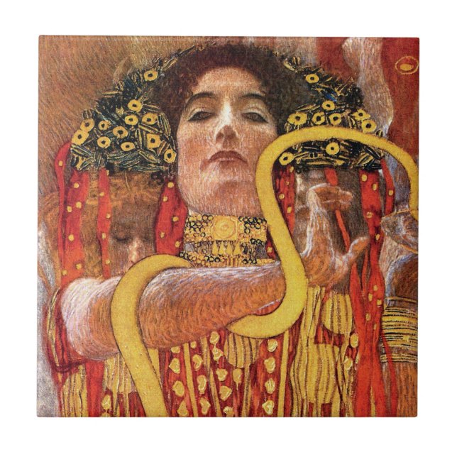 Carreau En Céramique Gustav Klimt - Médecine de l'hygiène Déesse de la  (Devant)