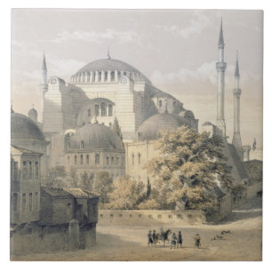 Carreau En Céramique Haghia Sophia, plat 19 : vue extérieure du mosq