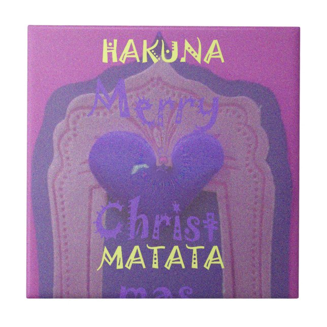 Carreau En Céramique Hakuna Matata Merry Christmas Love Design.jpg (Devant)