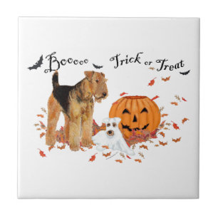 Carreau En Céramique Halloween Airedale Terrier