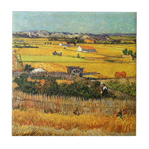 Carreau En Céramique Harvest at La Crau, avec Montmajour.