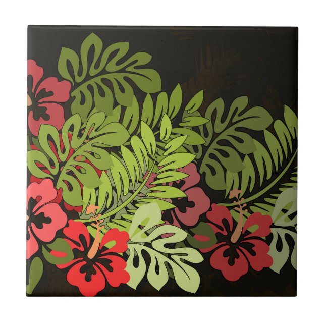 Carreau En Céramique Hawaii Aloha Flower Art Print (Devant)