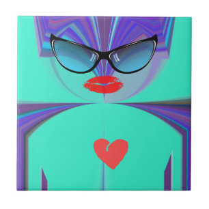 Carreau En Céramique Heart Selfie