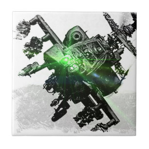 Carreau En Céramique Hélicoptère d'Apache