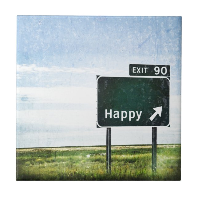 Carreau En Céramique Heureux (Devant)