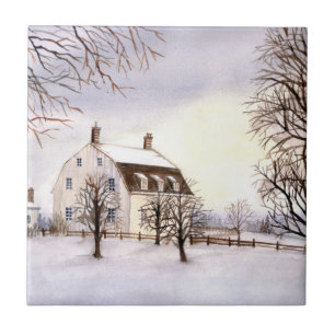 Carreau En Céramique Hiver en Nouvelle-Angleterre par Farida Greenfield