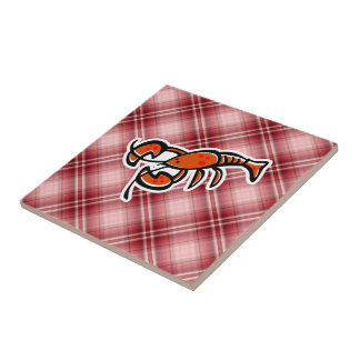 Carreau En Céramique Homard rouge de plaid