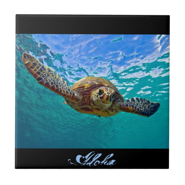 Carreau En Céramique Honu hawaïen - tortue de mer (Devant)