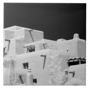 Carreau En Céramique Hôtel de style pueblo adobe à Loretto, Santa Fe, N