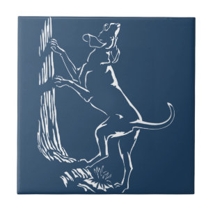 Carreau En Céramique Hound Dog Art céramique Carrelage Chasse Décor Chi