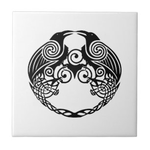 Carreau En Céramique Huggin et muninn