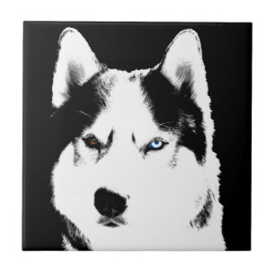 Carreau En Céramique Husky Dog Art céramique Carrelage Malamute Wolf Do