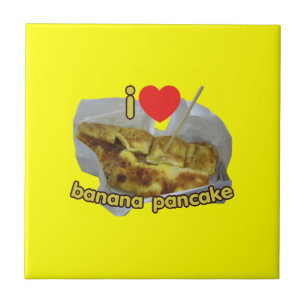 Carreau En Céramique I Love (Coeur) Banana Pancake ... Thai Street Food