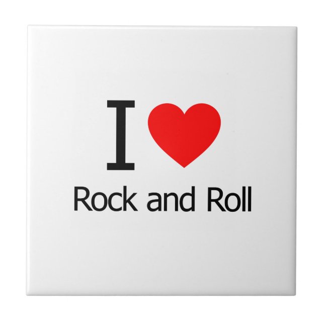 Carreau En Céramique I Love Rock and Roll (Devant)