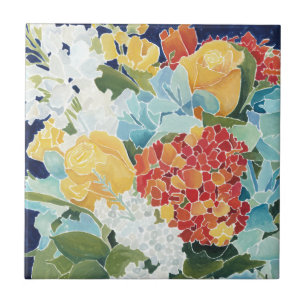 Carreau En Céramique II floral de minuit