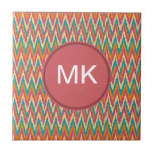 Carreau En Céramique iKat Zigzag Design Couleurs d'épices