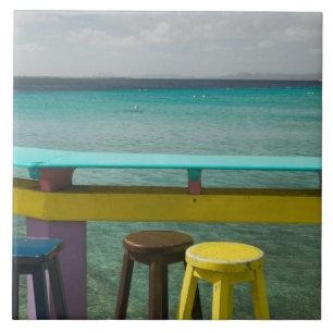 Carreau En Céramique Îles ABC, BONAIRE, Kralendijk: Vue sur l'océan