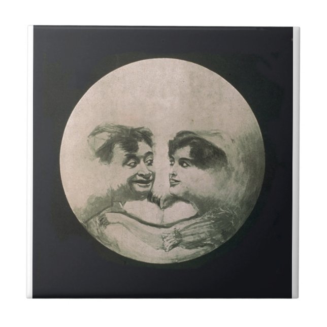 Carreau En Céramique Illusion optique de lune (Devant)