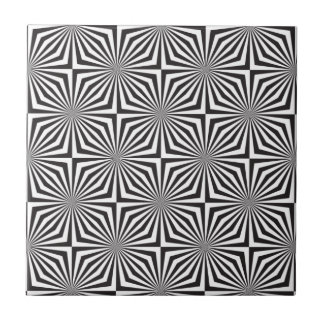 Carreau En Céramique Illusion optique noire et blanche