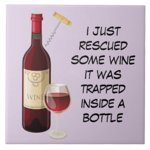 Carreau En Céramique Illustration de bouteille et en verre de vin
