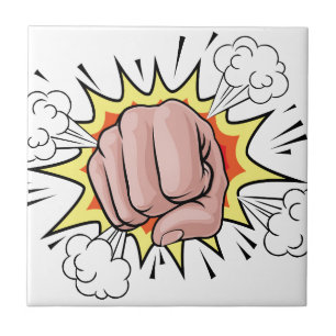 Carreau En Céramique Illustration de explosion de poing